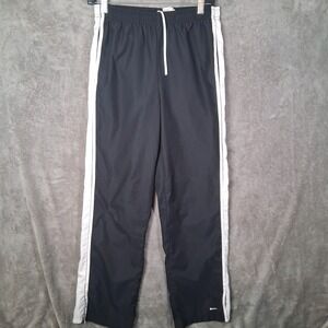 Nike Women's Track Pants Size Small 4 - 6 Black White Wide Leg Y2K Early 2000s